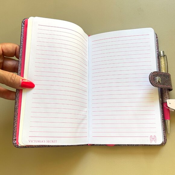 New Victoria's Secret Glitter Angel Wing Notebook with Pen Set Journal Diary NWT - Picture 11 of 11
